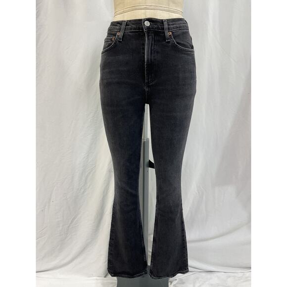 Agolde 'Nico' Black Boot High Rise Slim Denim Jeans Size 24 - Picture 2 of 5